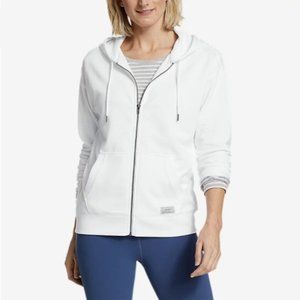 *Oversized* Eddie Bauer White Cozy Camp Full-Zip Hoodie